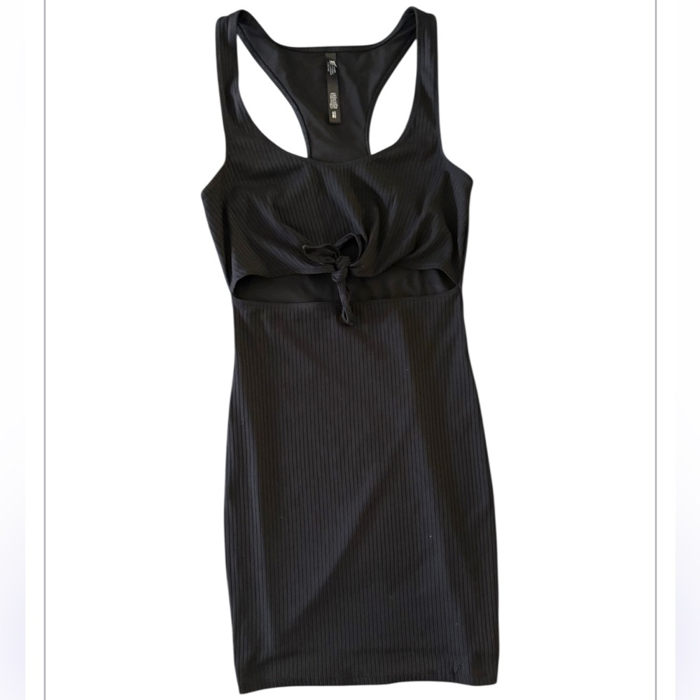 Victoria’s Secret Sport Black Ribbed Cutout Dress LIKE NEW Size Small